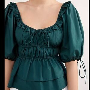 En Saison Poplin Puff Sleeve Too